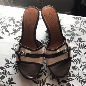 Brown heels, size 7.5